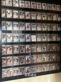 Trading Card Display Case USA 77 Pcs Pokemon Sport Top Loader Cherry Wood Frame