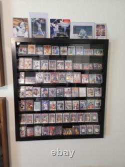 Trading Card Display Case USA 77 Pcs Pokemon Sport Top Loader Cherry Wood Frame