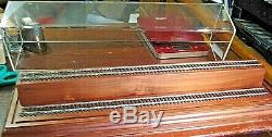 Train Case Hobby Specialties by P. J. Mahogany HO Double Track Display 22 New