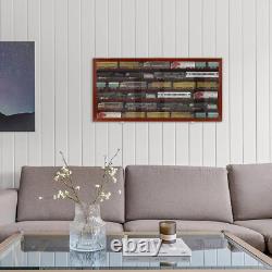 Train Display Case HO N Z Car 1/64 Model Toy Matchbox Mahogany Wall Rack Cabinet