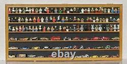 Train Display Case HO N Z Cars 1/64 Model Toy Matchbox Oak Wood Cabinet US Rack