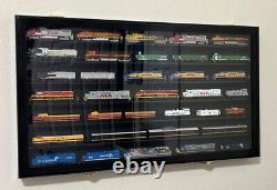 Train Display Case N Scale Cherry 7 Shelves Solid Wood Cabinet Railroad Car Rack