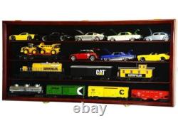 Train Display Case O Scale Oak Railroad Model Locomotive Wood Showcase Cabinet
