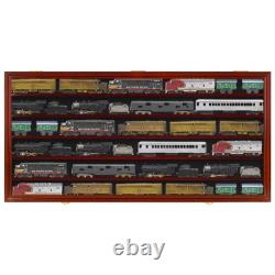 Trains Display Case Wall Cabinet Shelves Compatible with Mahogany