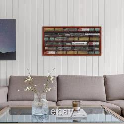 Trains Display Case Wall Cabinet Shelves Compatible with Mahogany