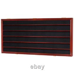 Trains Display Case Wall Cabinet Shelves Compatible with Mahogany