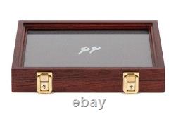 Two Timbers Extra Small Display Case Cherry Finish Wood Box Glass Top