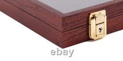 Two Timbers Extra Small Display Case Cherry Finish Wood Box Glass Top