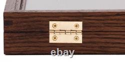 Two Timbers Large Display Case Walnut Finish 2x12x18 Knife Arrowhead Pins