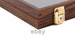 Two Timbers Large Display Case Walnut Finish 2x12x18 Knife Arrowhead Pins