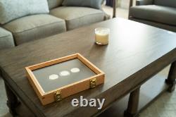 Two Timbers Large Display Case Walnut Finish 2x12x18 Knife Arrowhead Pins