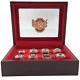 Usa Ohio State Buckeyes 8 Championship Ring Set With Cherry Wood Display Case