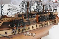 USS Constitution Old Ironsid Tall Ship 38 Model Sailboat Display Case Assembled