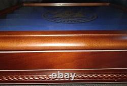 U. S. PRESIDENTIAL SILVER COMMEMORATIVES 44 Coin Wood Display Case Danbury Mint