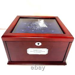 Ultimate Morgan Silver Dollar Collection Display Case Box Wooden with Key PCS