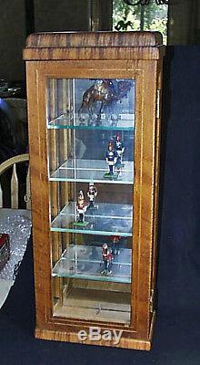 Unique Antique Wall Clock Custom Made Display Case With Glass Shelving
