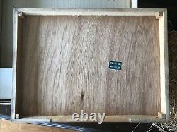 VINTAGE 1970s NISHI WOOD GLASS TABLE TOP DISPLAY / DOLL CASE MAHOGANY FINISH