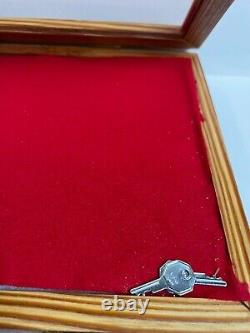 VINTAGE Antique Wood Watch Display Case All Size Brown Jewelry Bracelet Coins