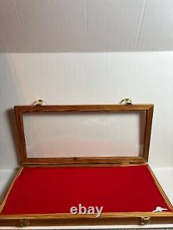 VINTAGE Antique Wood Watch Display Case All Size Brown Jewelry Bracelet Coins