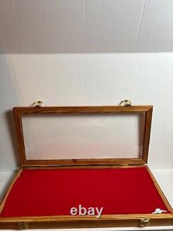 VINTAGE Antique Wood Watch Display Case All Size Brown Jewelry Bracelet Coins
