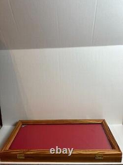 VINTAGE Antique Wood Watch Display Case All Size Brown Jewelry Bracelet Coins