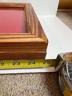 VINTAGE Antique Wood Watch Display Case All Size Brown Jewelry Bracelet Coins