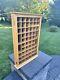 Vtg Collectibles Keepsakes Wood 56 Slots Display Curio Case Glass Door 29x18x3