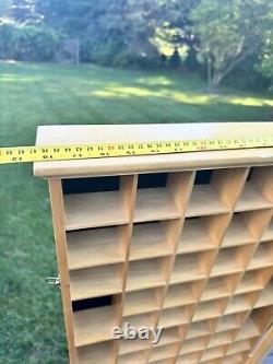 VTG Collectibles Keepsakes Wood 56 Slots Display Curio Case Glass Door 29x18x3