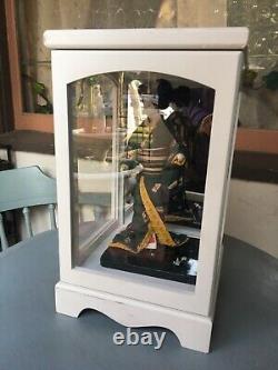 VTG Doll Figurine Display Case Cabinet Holder White Wood Glass American Girl AG