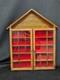 Vtg Enesco My Collection Wood Wall Display Case Glass Door Hanging Curio Cabinet
