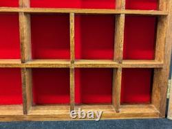 VTG Enesco My Collection Wood Wall Display Case Glass Door Hanging Curio Cabinet