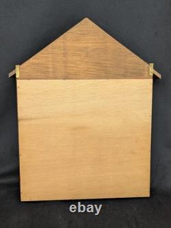 VTG Enesco My Collection Wood Wall Display Case Glass Door Hanging Curio Cabinet