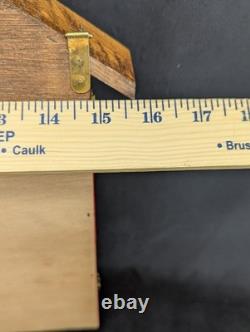 VTG Enesco My Collection Wood Wall Display Case Glass Door Hanging Curio Cabinet