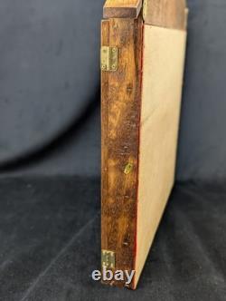 VTG Enesco My Collection Wood Wall Display Case Glass Door Hanging Curio Cabinet