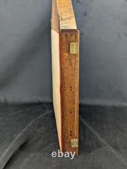 VTG Enesco My Collection Wood Wall Display Case Glass Door Hanging Curio Cabinet