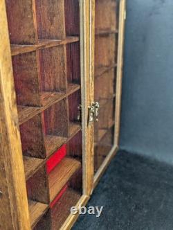 VTG Enesco My Collection Wood Wall Display Case Glass Door Hanging Curio Cabinet