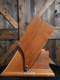 VTG RARE? Levenger? Inlaid Wood Box Glass Pen Holder Display Case EXCELLENT