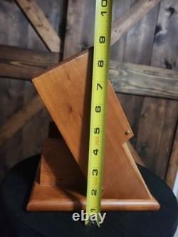 VTG RARE? Levenger? Inlaid Wood Box Glass Pen Holder Display Case EXCELLENT