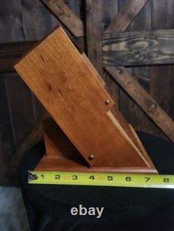 VTG RARE? Levenger? Inlaid Wood Box Glass Pen Holder Display Case EXCELLENT