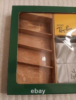 VTG RARE Ray-Ban Sport Sunglasses Traveling Promo Display Case 16x12.5 & Bag