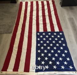 Valley Forge 100% Cotton Bunting USA American Flag with Wood Display Case
