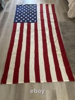 Valley Forge 100% Cotton Bunting USA American Flag with Wood Display Case