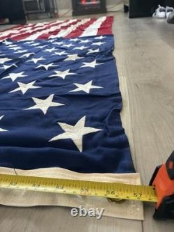 Valley Forge 100% Cotton Bunting USA American Flag with Wood Display Case