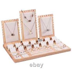 Velvet Jewelry Organizer Storage Display Ring Bracelet Necklace Showcase Tray