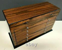 Venlo Wooden Wood Veneer Cuff Link Jewelry Case Trunk