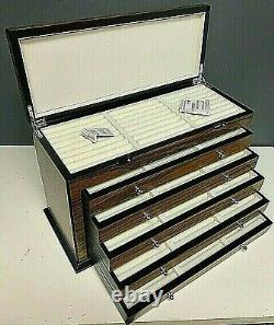 Venlo Wooden Wood Veneer Cuff Link Jewelry Case Trunk