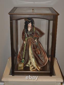 Very Rare Franklin Mint Large Display Case Only for 22+ Doll -Wood & Plexiglass