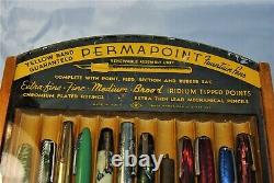 Vintage 12 pen Eberhard Faber ink pen display case -Selling the CASE ONLY