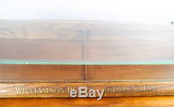 Vintage 1910s Antique Advertising Wood & Glass Display Case Williamson Pen Co