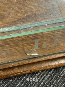 Vintage 1920s Waterman Ideal Fountain Pen Store Countertop Oak Wood Display Case